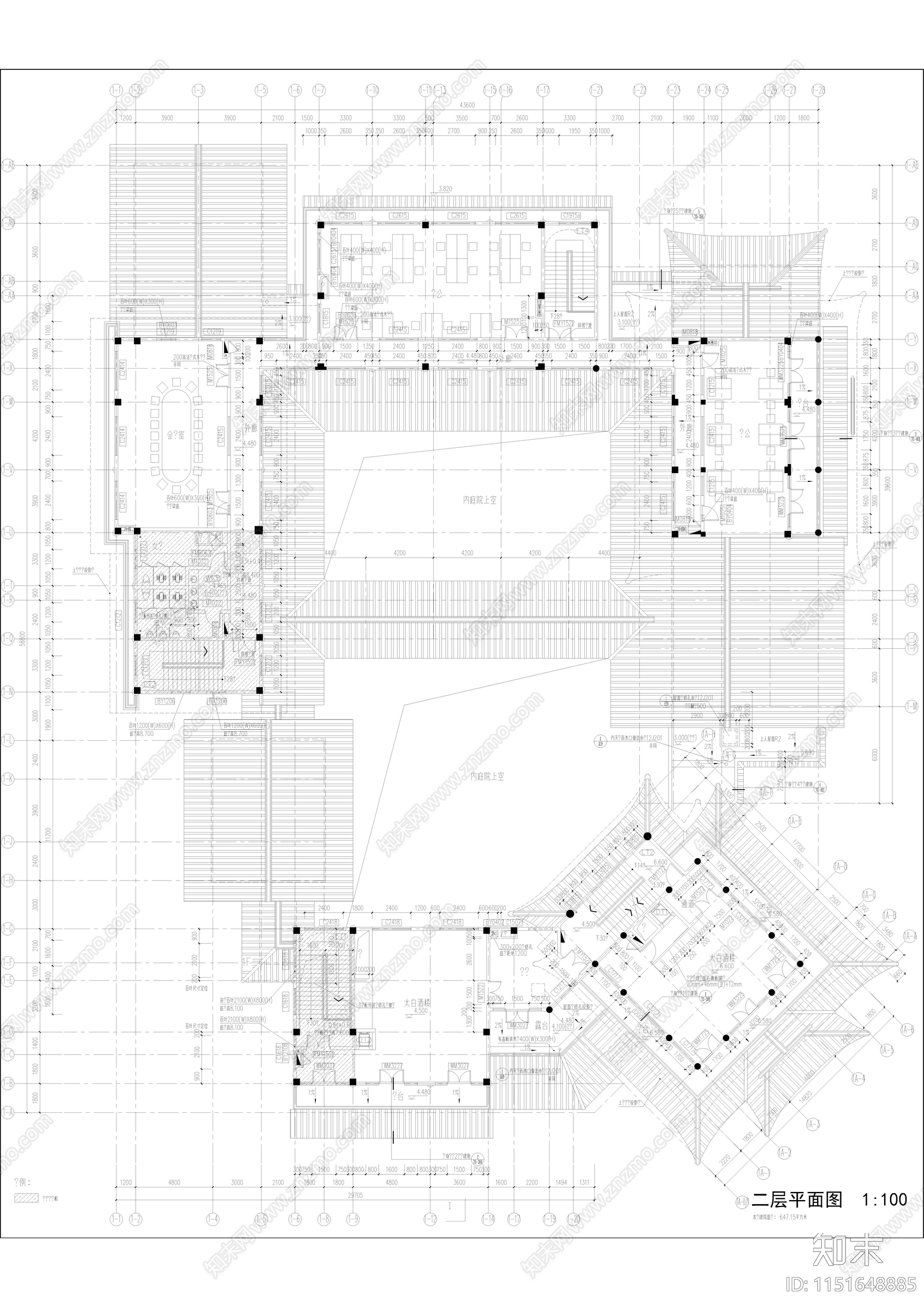 三层古典风格小型影视基地建筑施工图cad施工图下载【ID:1151648885】