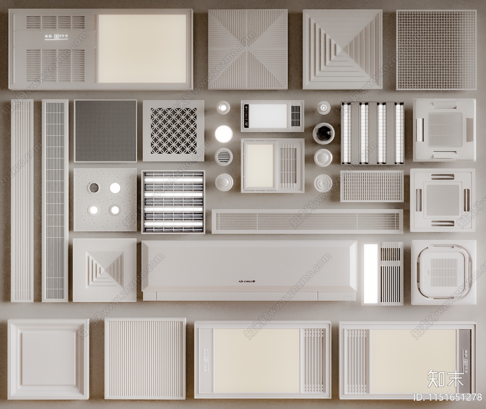 空调出风口3D模型下载【ID:1151651278】