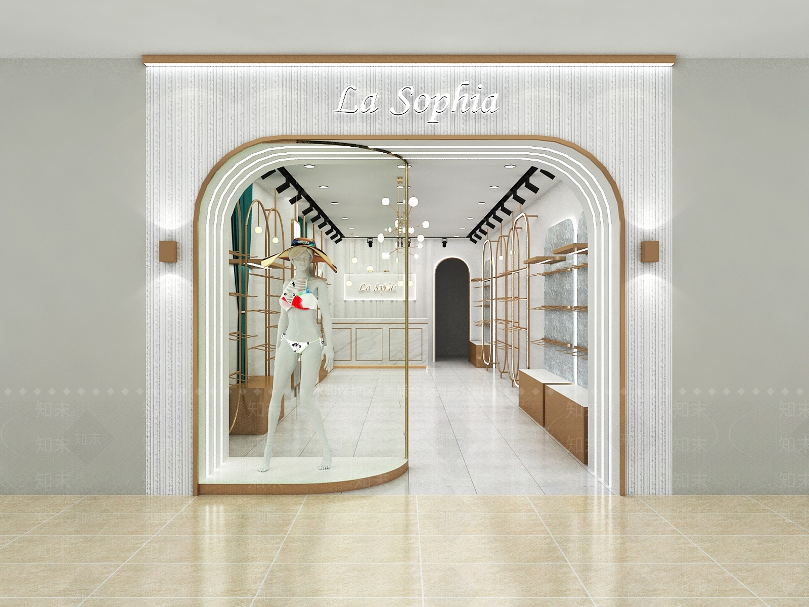 现代女士内衣店3D模型下载【ID:1151659647】