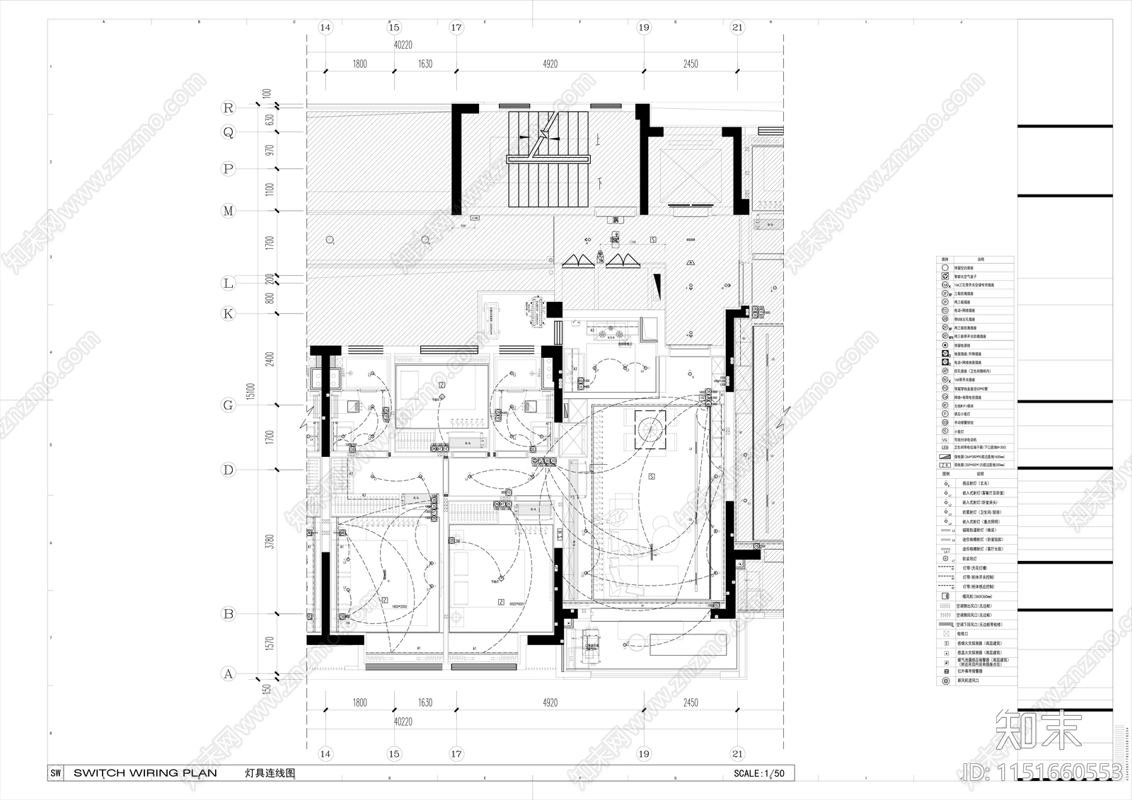 样板房室内cad施工图下载【ID:1151660553】