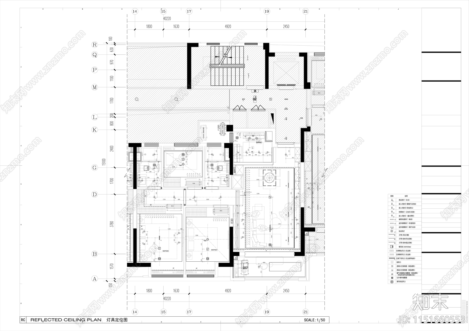 样板房室内cad施工图下载【ID:1151660553】