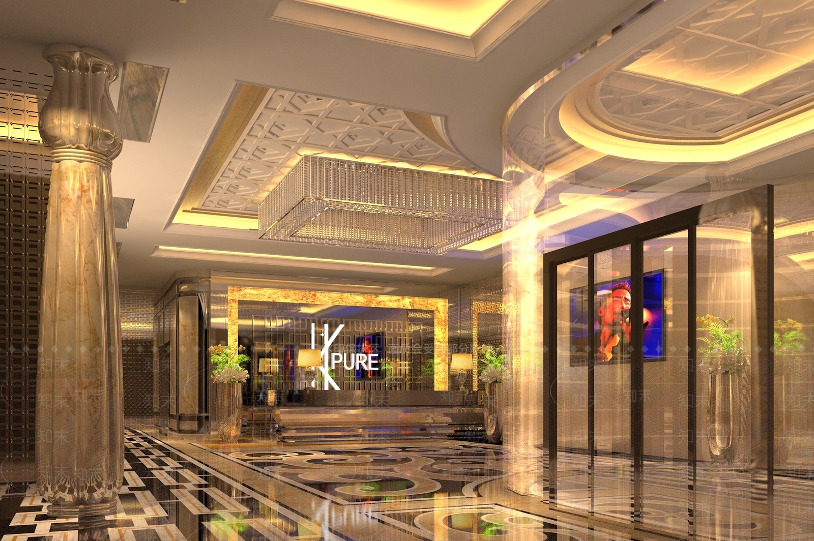 欧式KTV大堂3D模型下载【ID:1151660916】