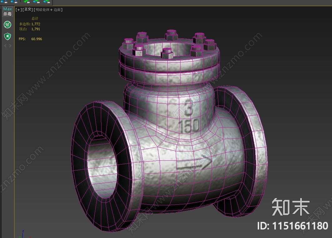 工业阀门3D模型下载【ID:1151661180】