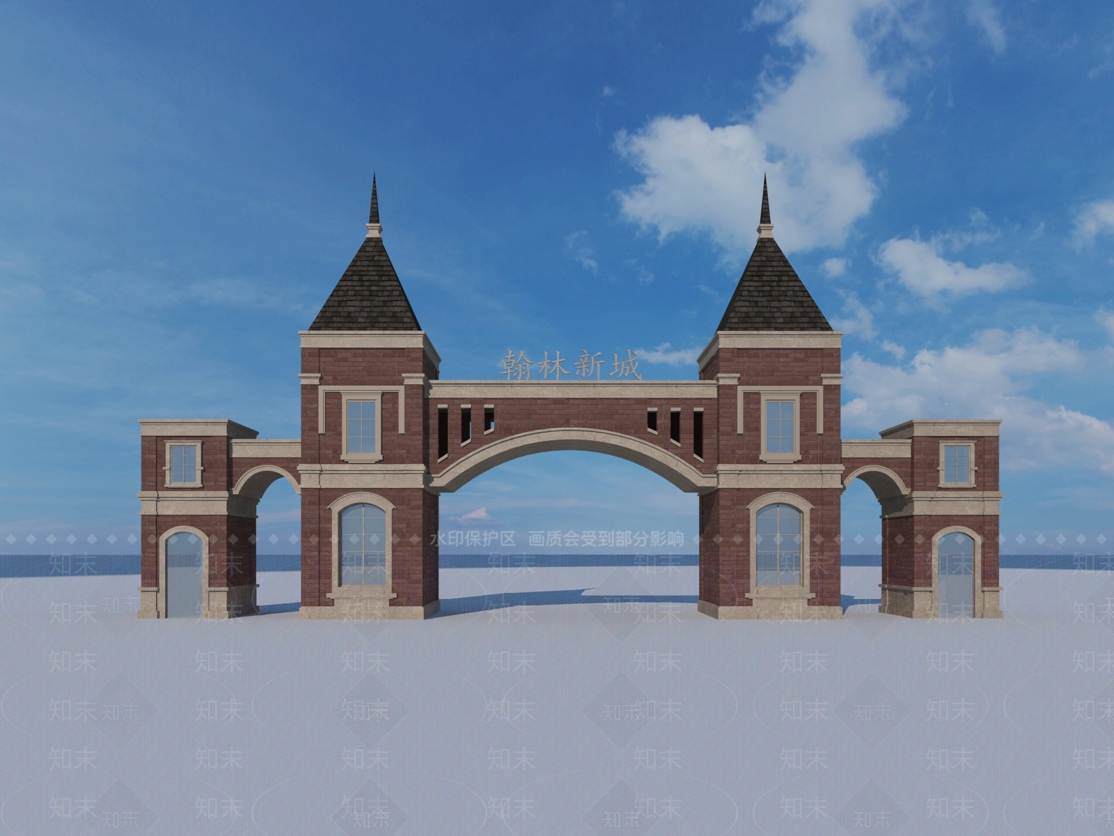 欧式大门3D模型下载【ID:1151661464】