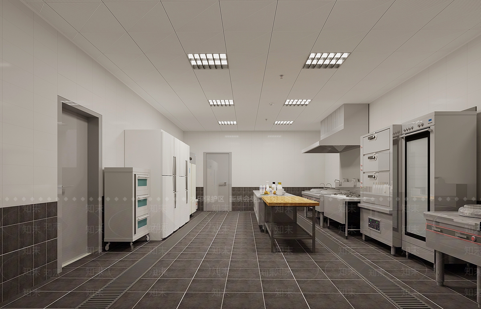 现代餐饮后厨3D模型下载【ID:1151661922】