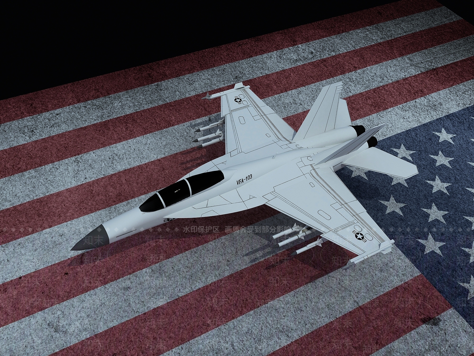 超级大黄蜂战斗机3D模型下载【ID:1151663089】