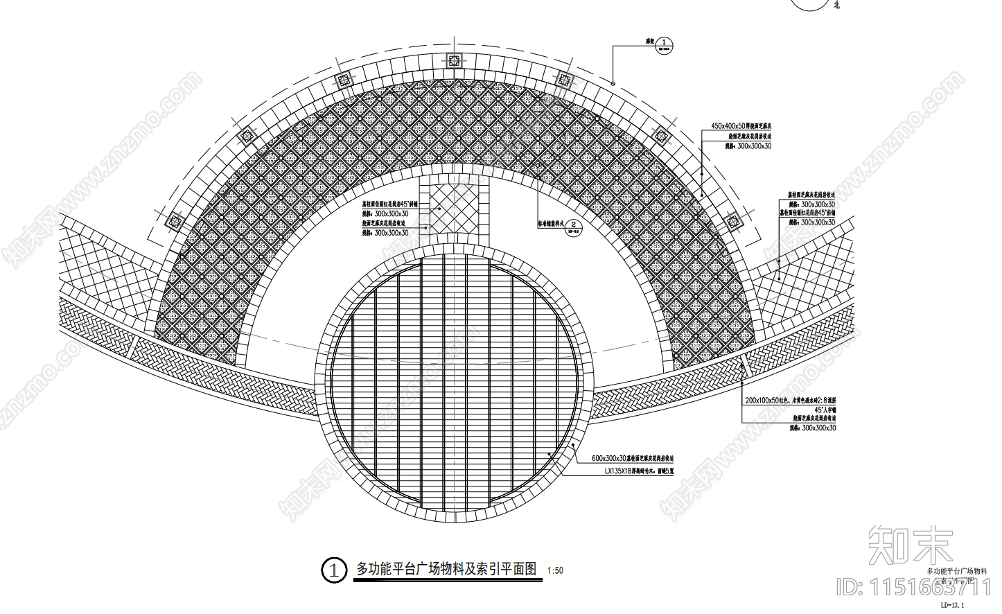 弧形钢通廊架花架详图cad施工图下载【ID:1151663711】