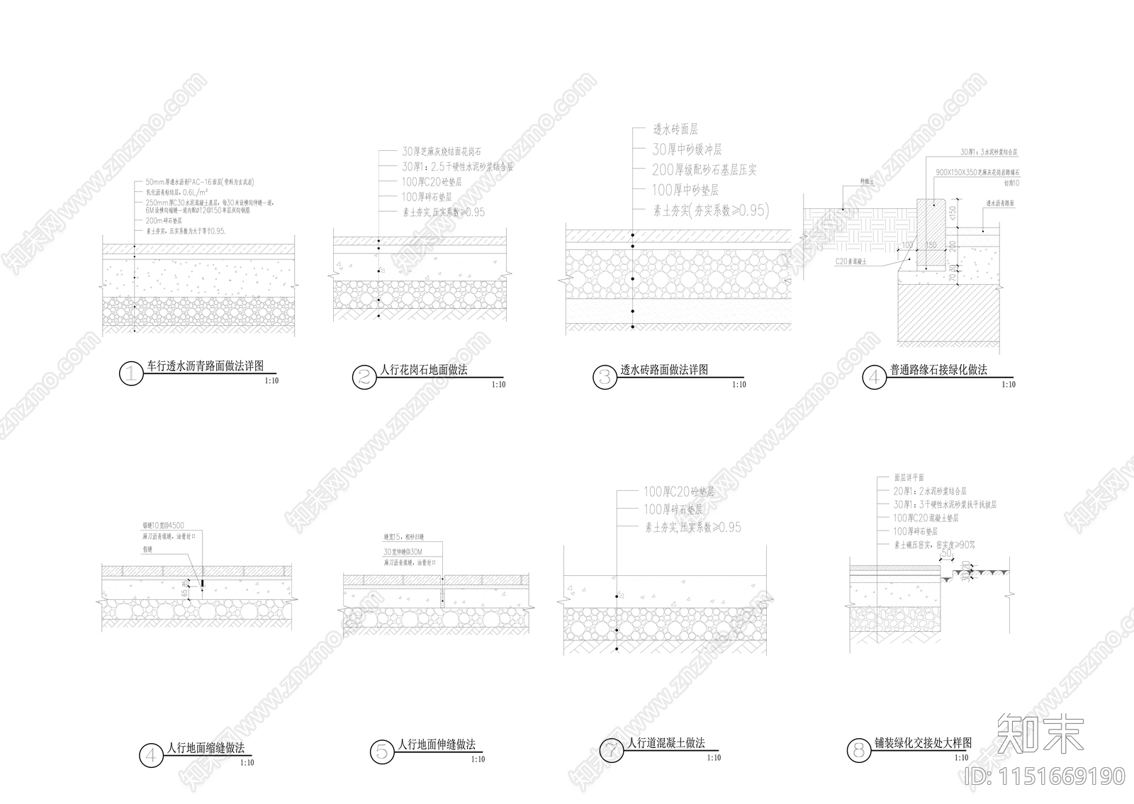 地面排水沟栏杆等节点施工图下载【ID:1151669190】