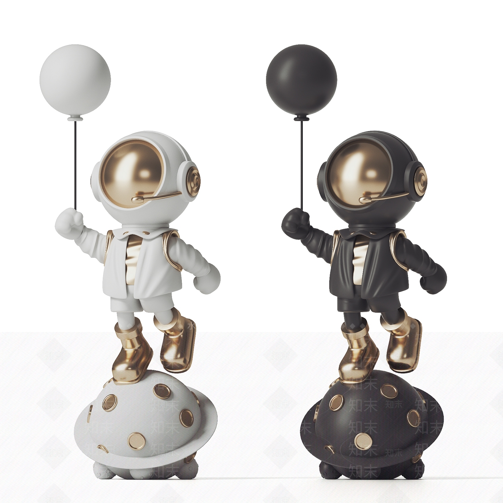 现代宇航员摆件3D模型下载【ID:1151676037】