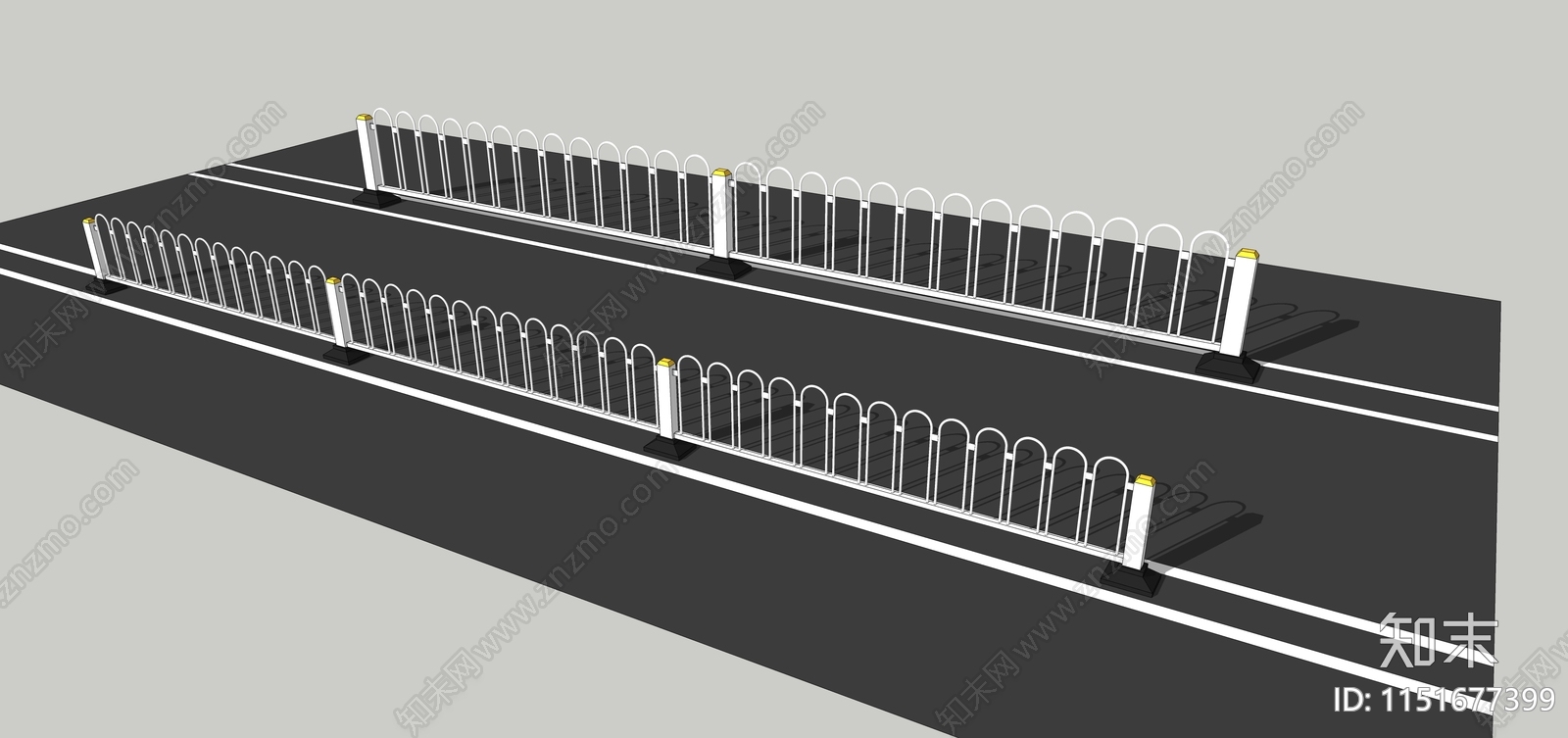 交通护栏SU模型下载【ID:1151677399】
