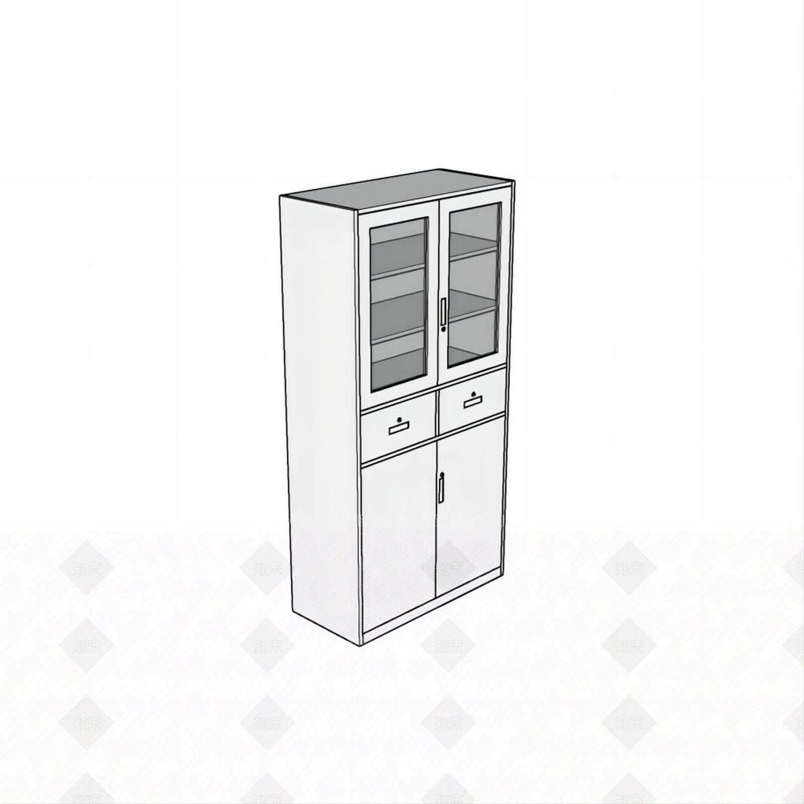 现代文件柜SU模型下载【ID:1151678886】
