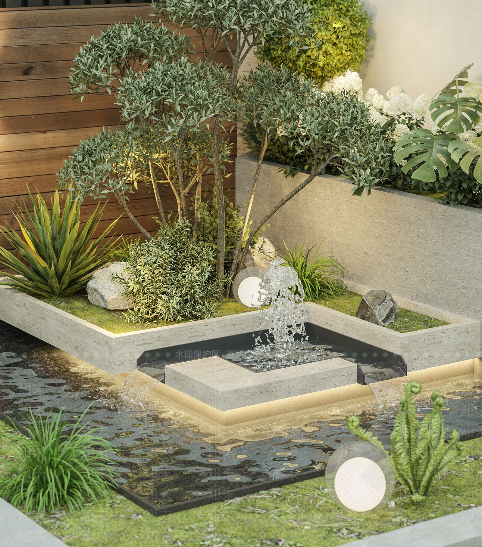 现代景观3D模型下载【ID:1151688550】