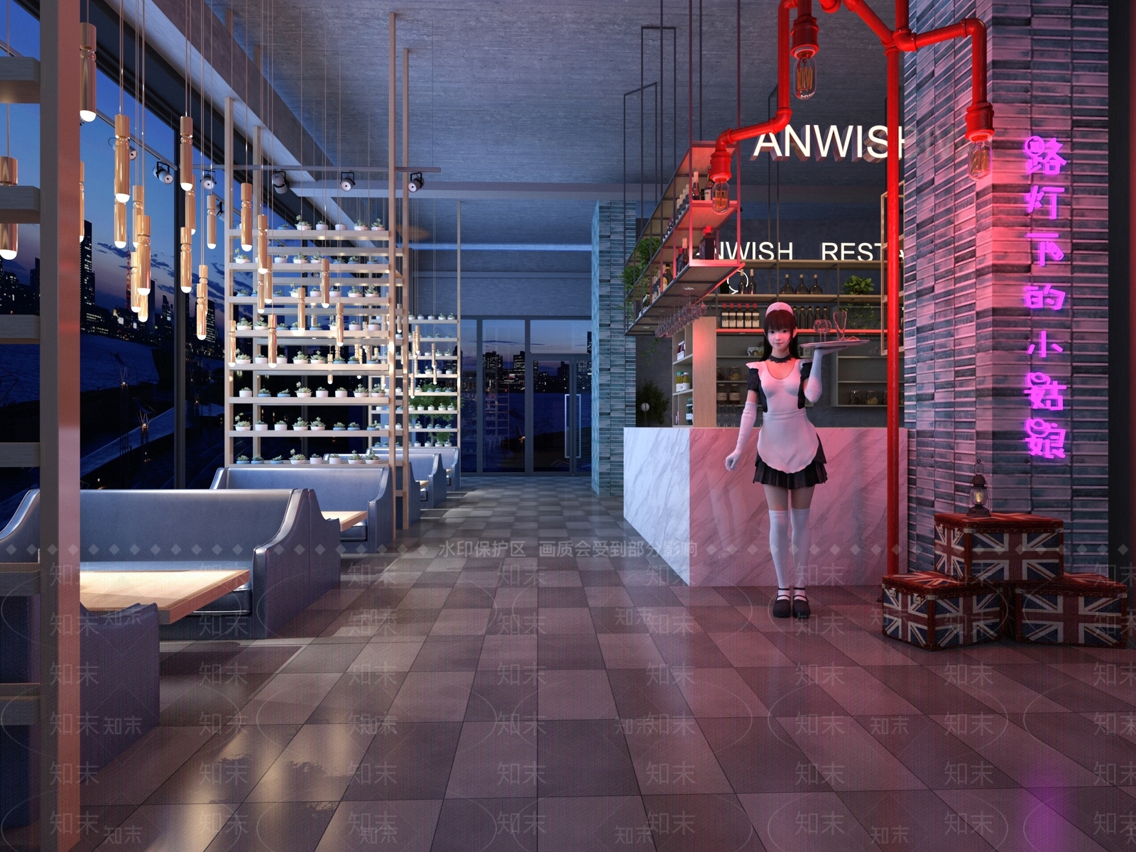 工业风酒吧3D模型下载【ID:1151691159】