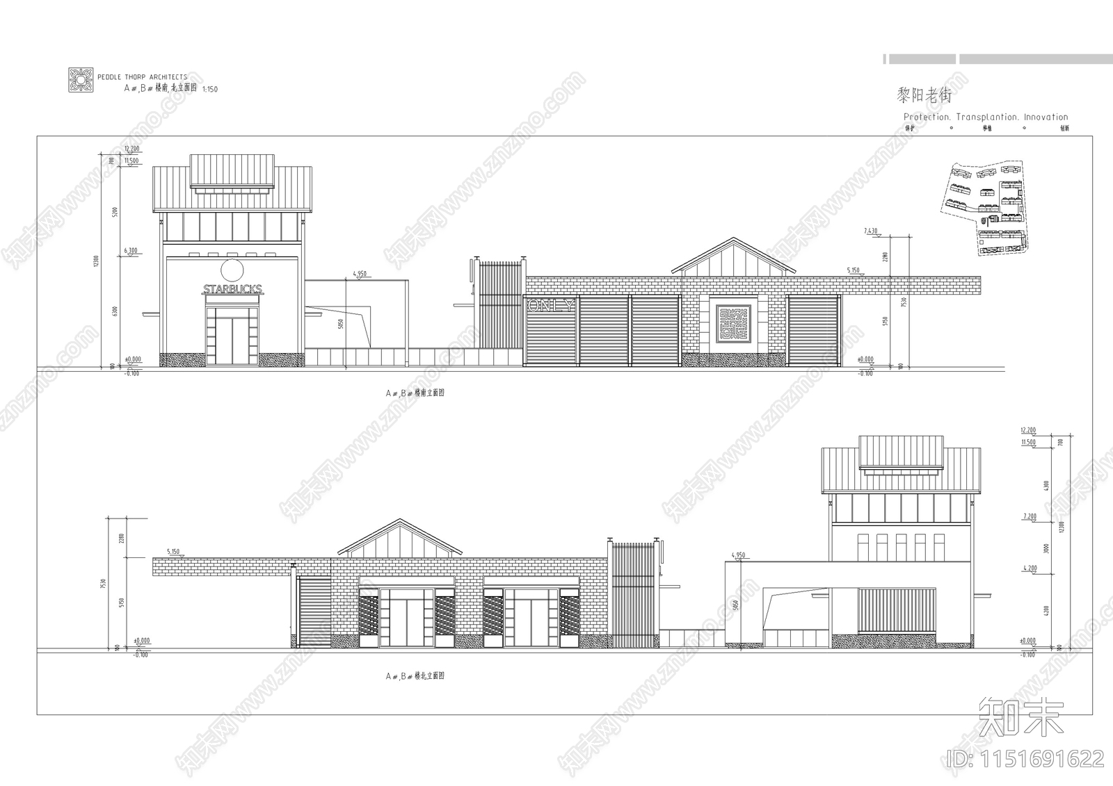 新中式多层安置社区平面图施工图下载【ID:1151691622】