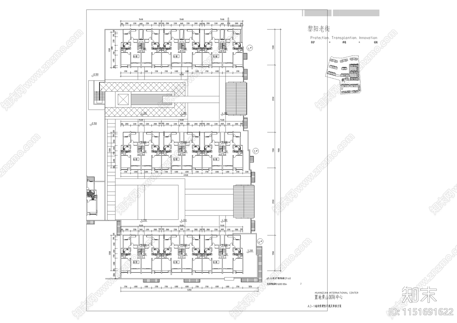 新中式多层安置社区平面图施工图下载【ID:1151691622】