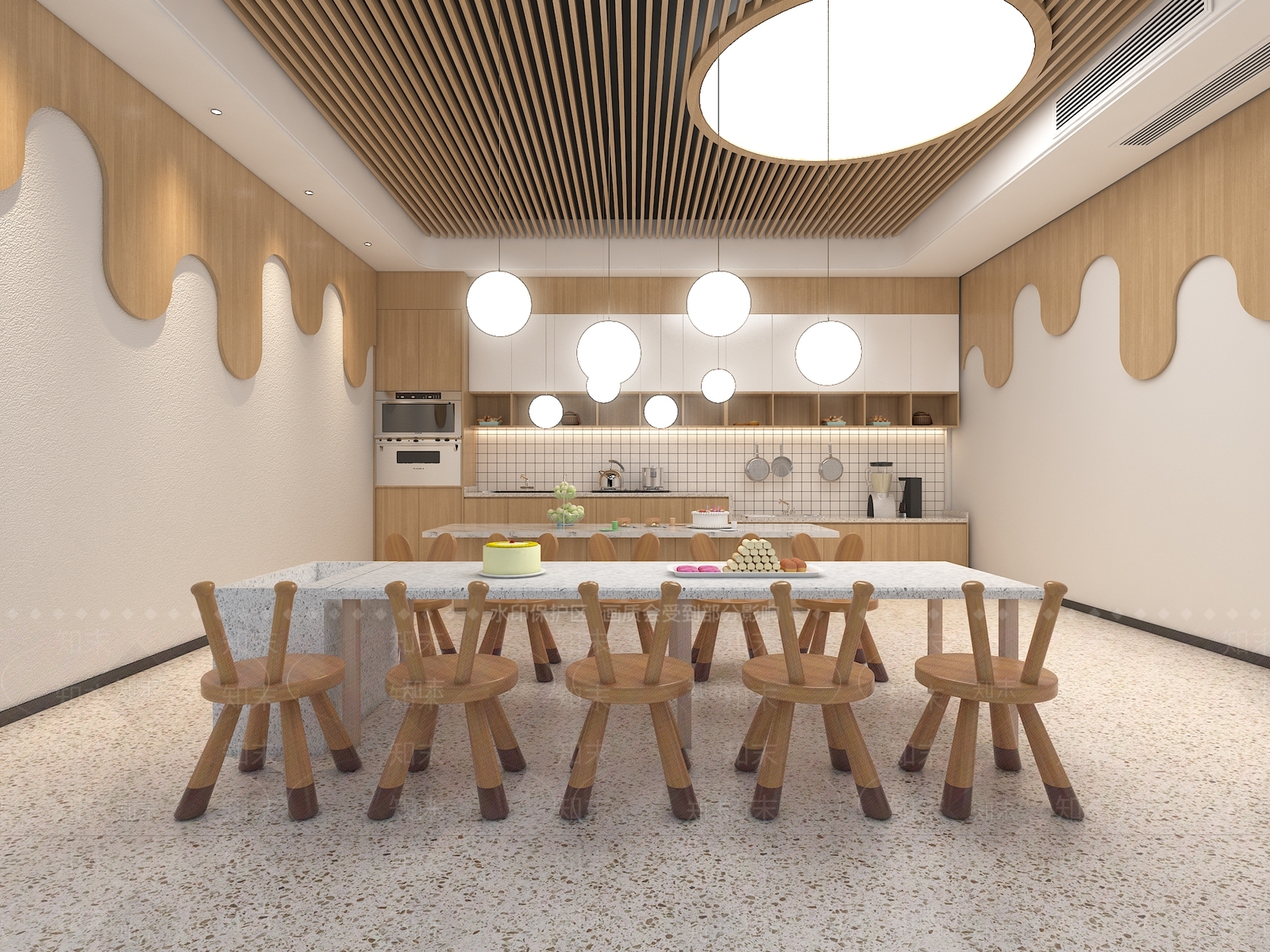 现代幼儿园儿童烘培室3D模型下载【ID:1151700443】