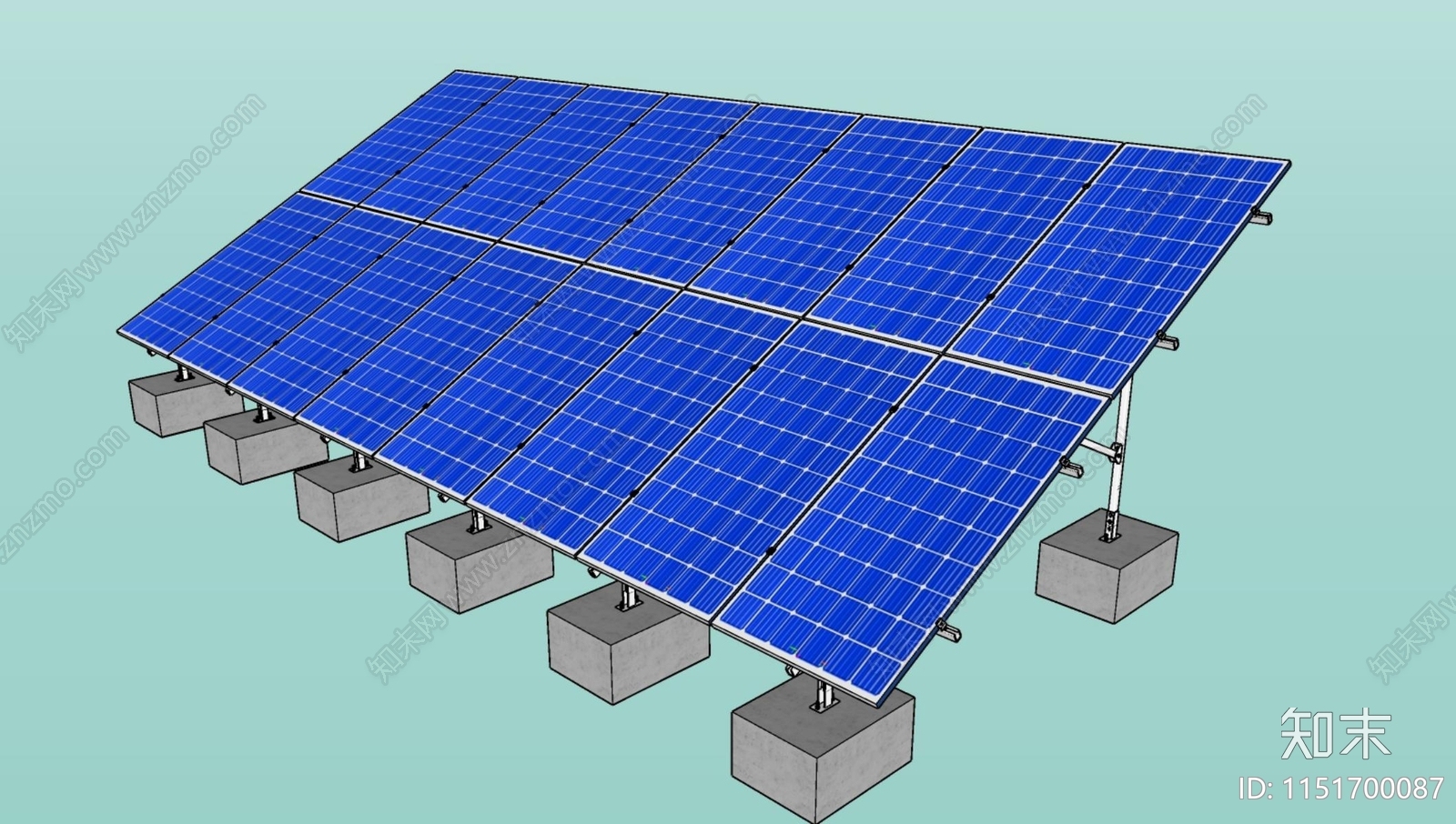 光伏发电阵列SU模型下载【ID:1151700087】