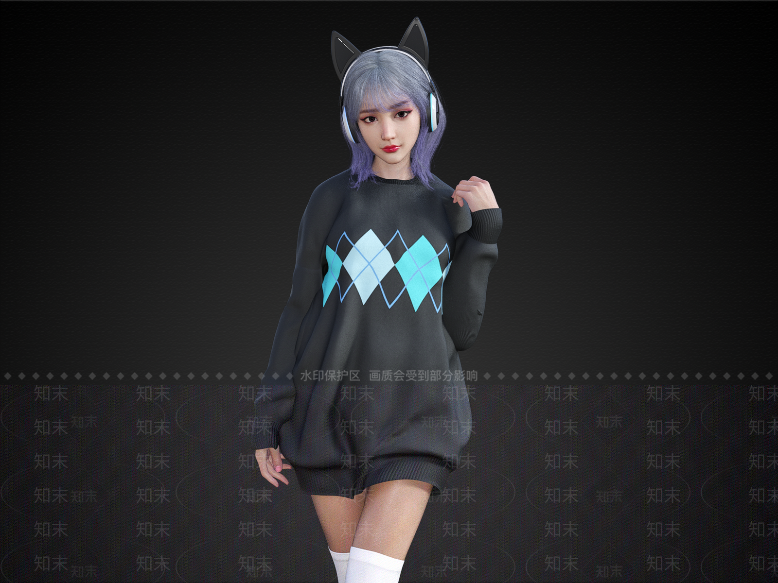 站姿美女SU模型下载【ID:1151706665】