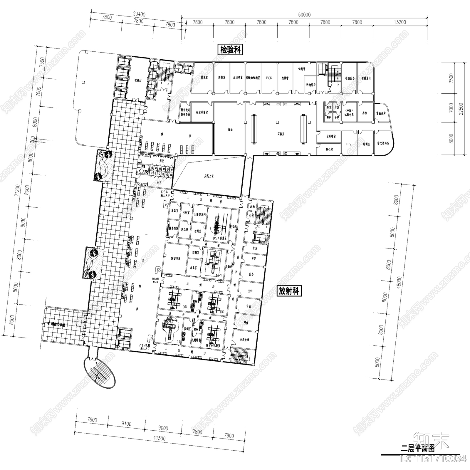 深圳龙岗横岗人民医院改扩建建筑cad施工图下载【ID:1151710034】