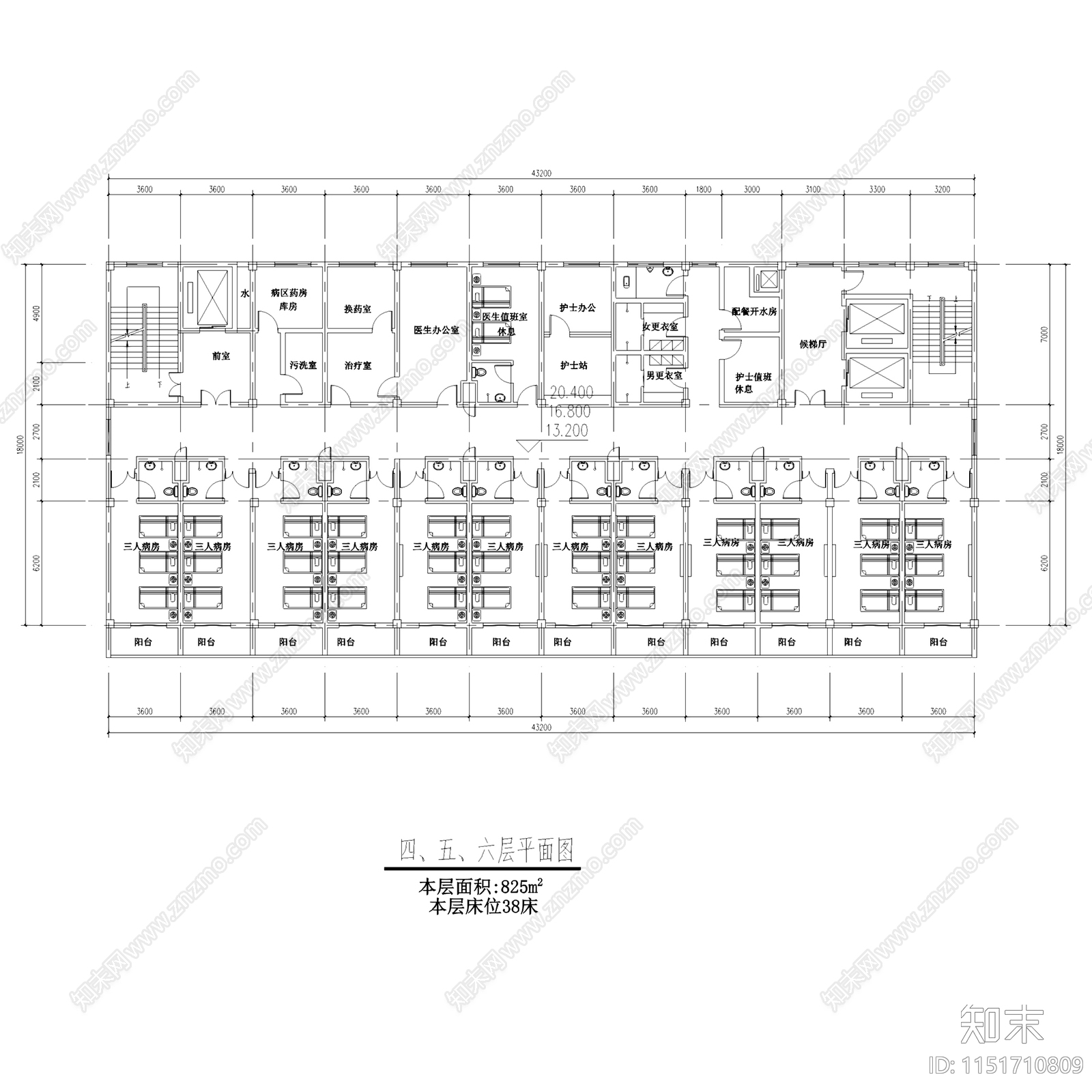 嵊州镇中心卫生院医疗建筑cad施工图下载【ID:1151710809】