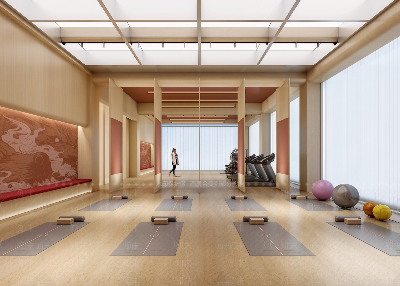 现代瑜伽室3D模型下载【ID:1151717323】