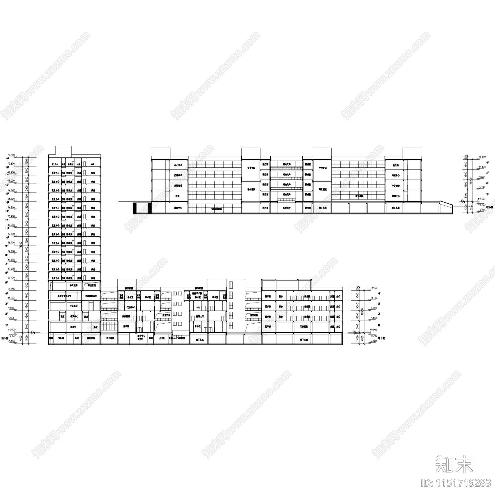 文山州人民医院搬迁建设建筑施工图下载【ID:1151719283】