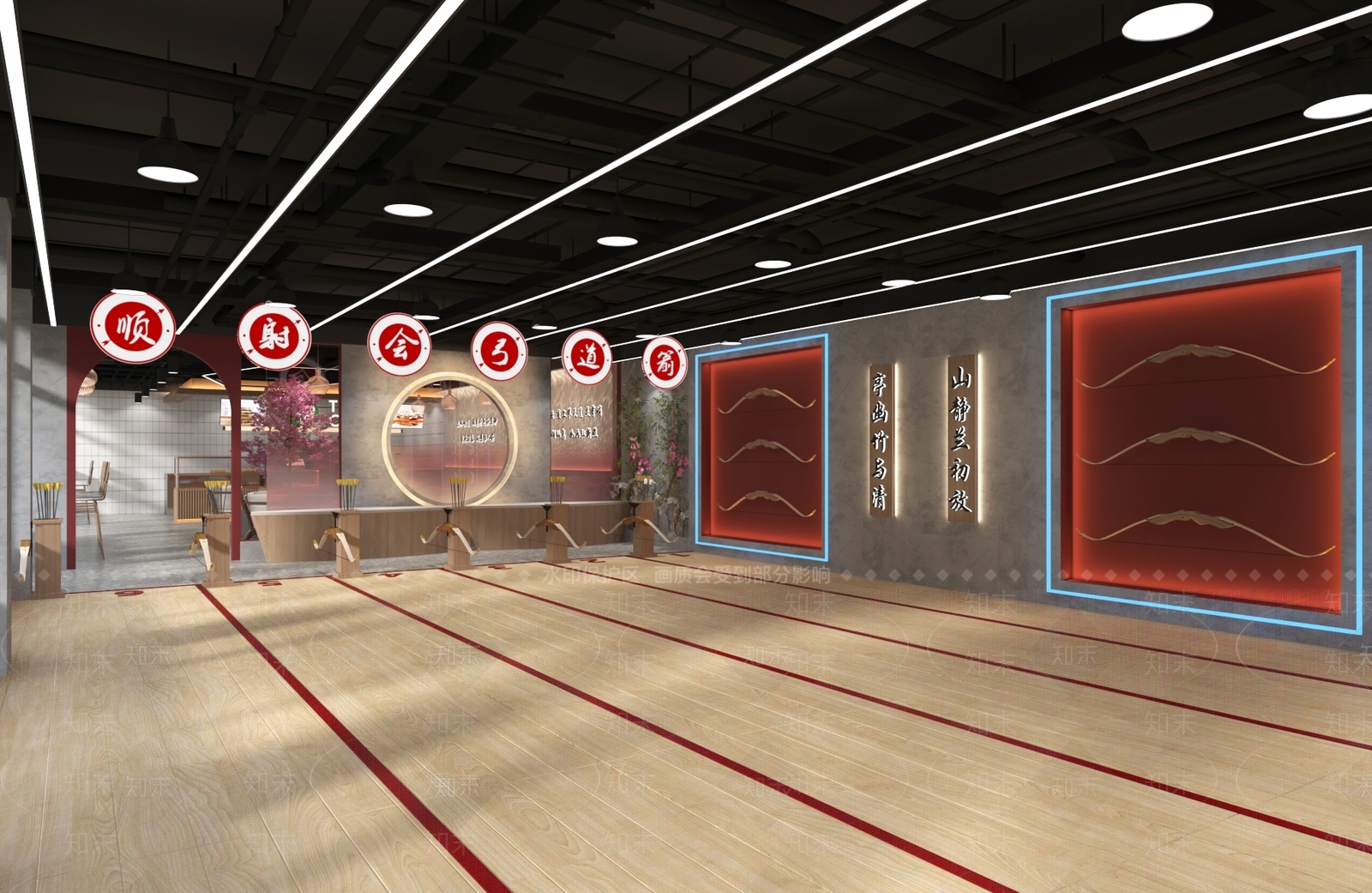 新中式射箭馆3D模型下载【ID:1151719123】