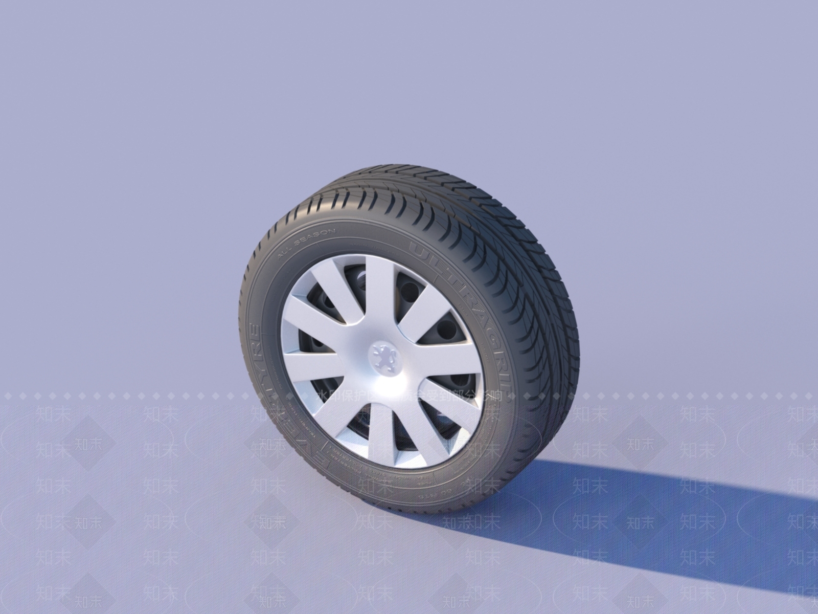 标致汽车车轮3D模型下载【ID:1151728672】