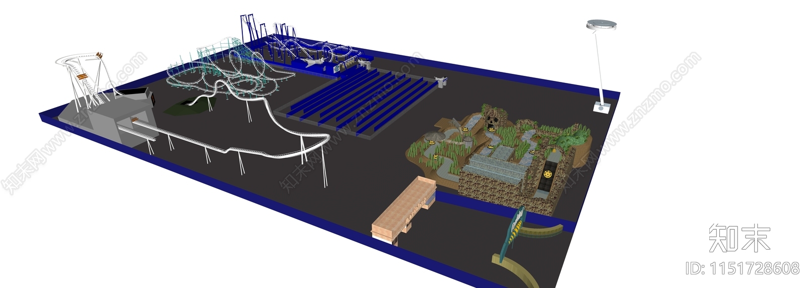 游乐设施SU模型下载【ID:1151728608】