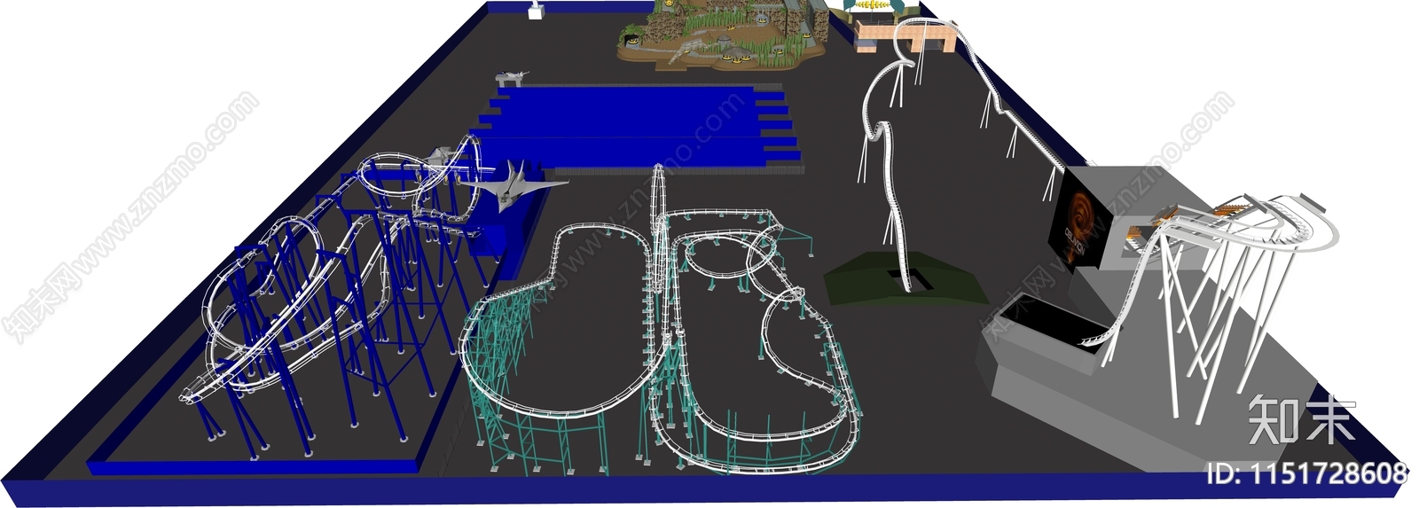 游乐设施SU模型下载【ID:1151728608】