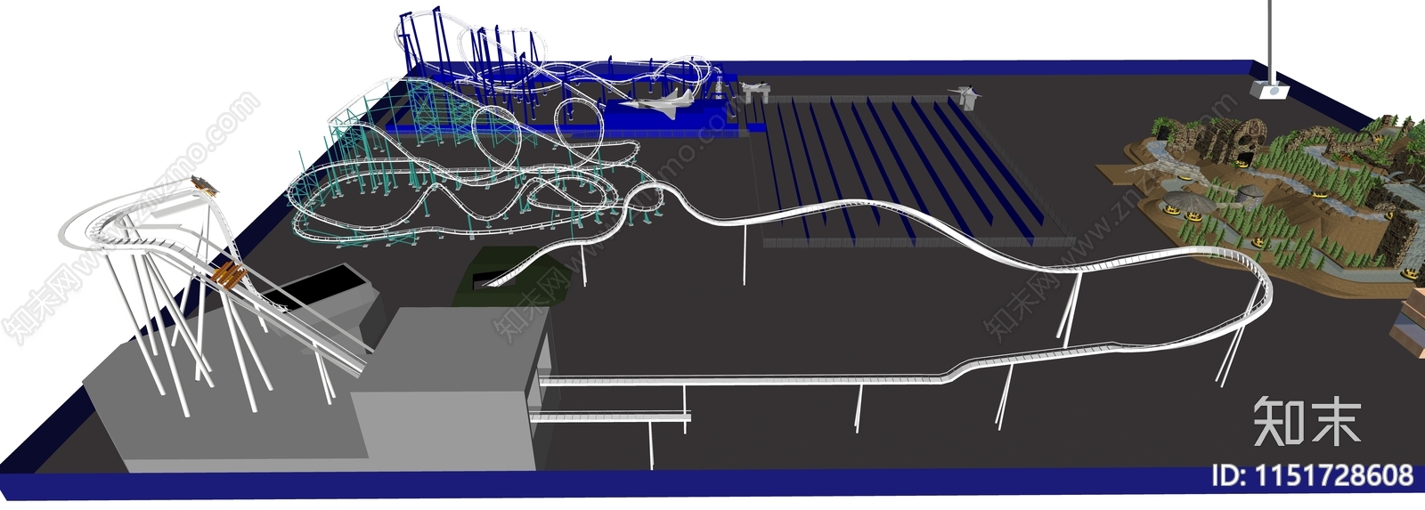 游乐设施SU模型下载【ID:1151728608】