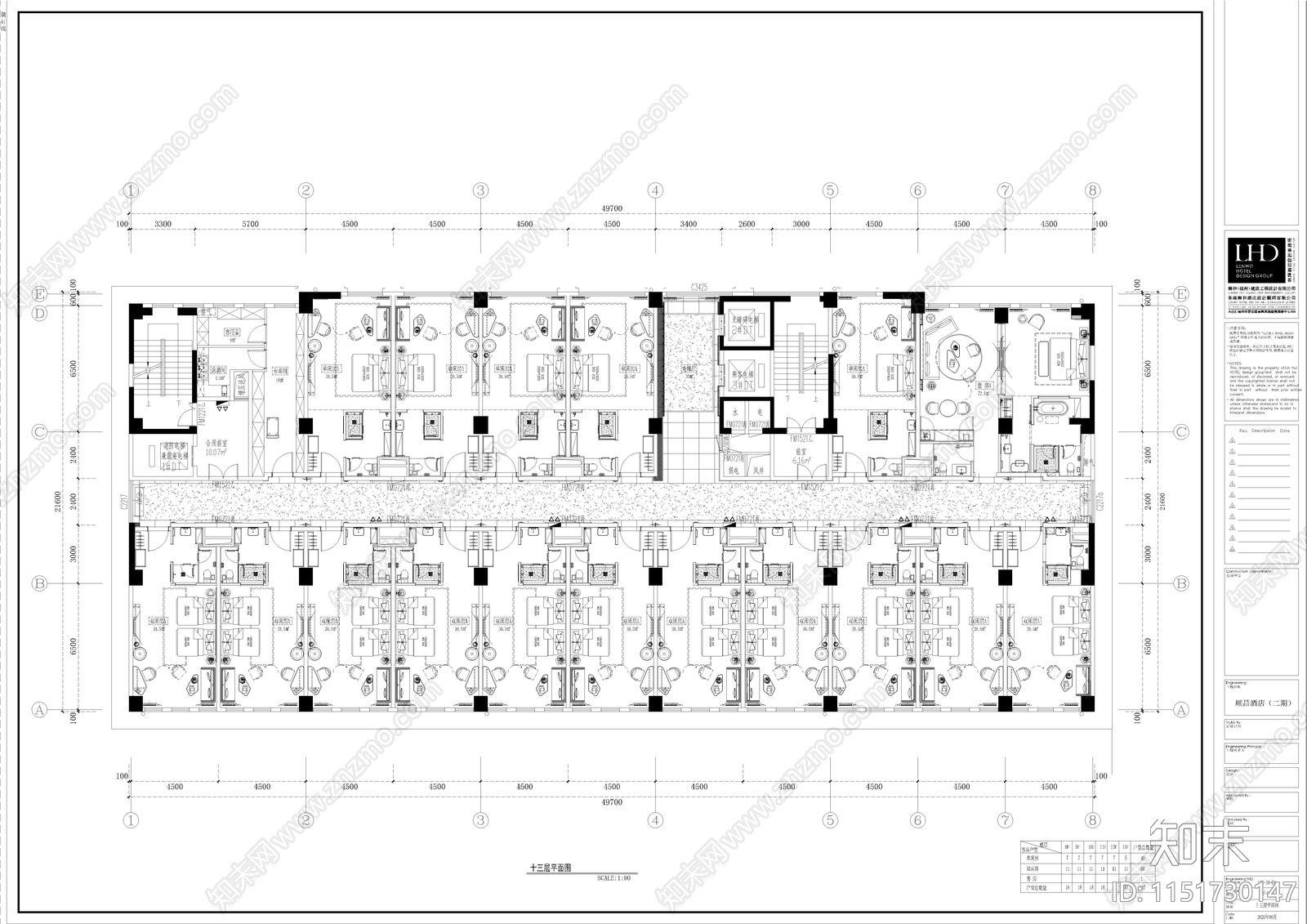 LHD顺昌大圣假日酒店建筑cad施工图下载【ID:1151730147】