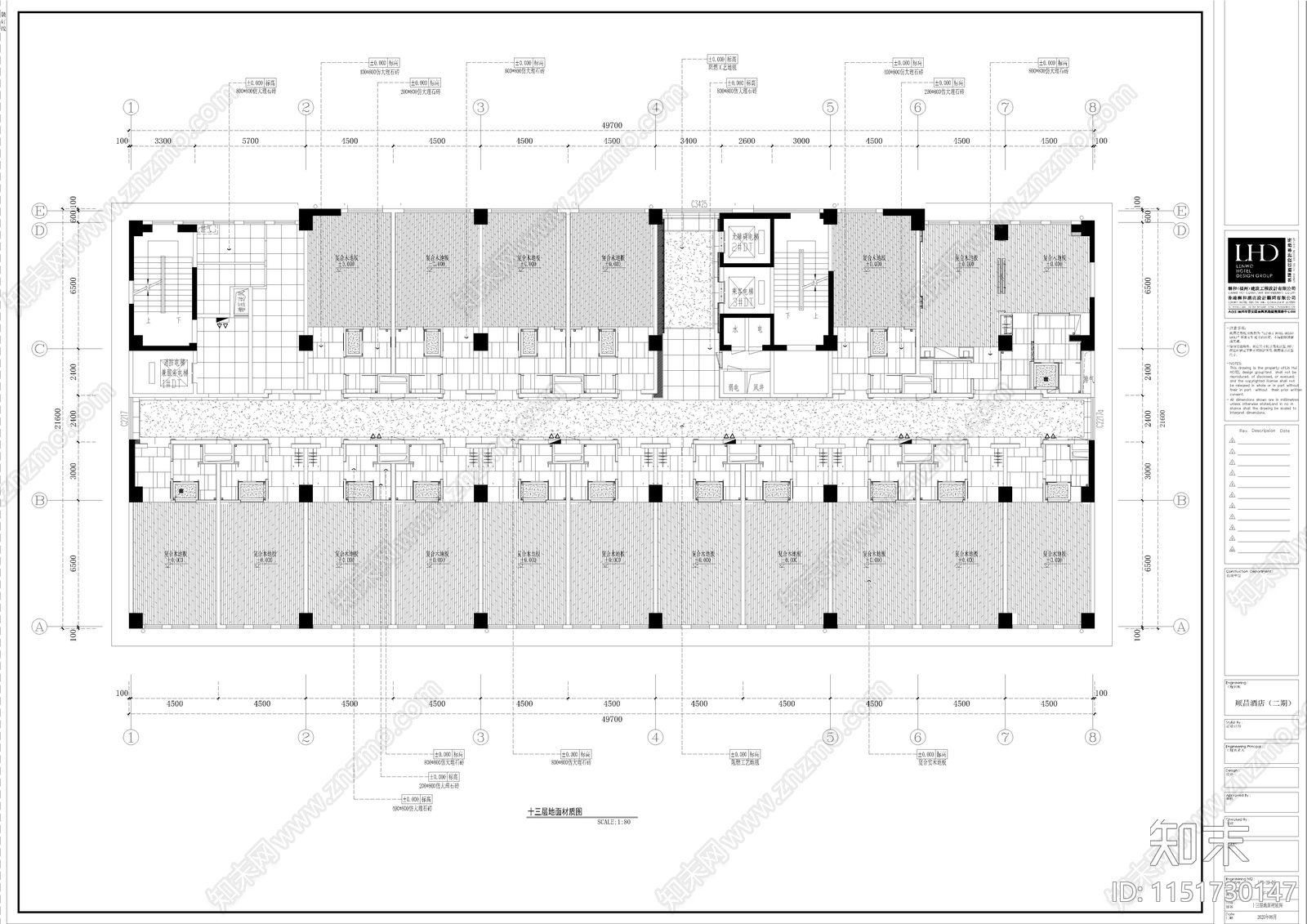 LHD顺昌大圣假日酒店建筑cad施工图下载【ID:1151730147】