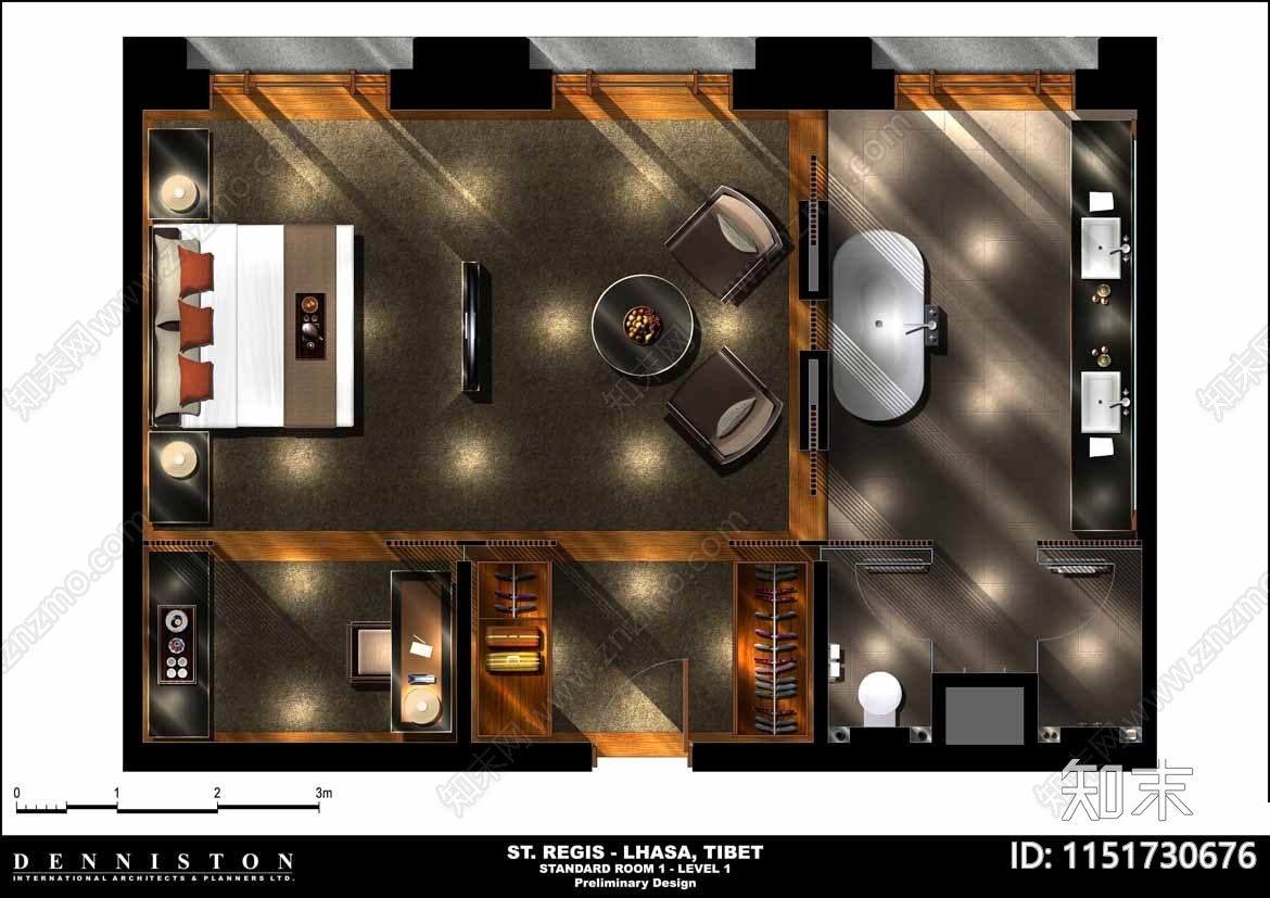 Denniston丹尼斯顿瑞吉度假酒店建筑cad施工图下载【ID:1151730676】