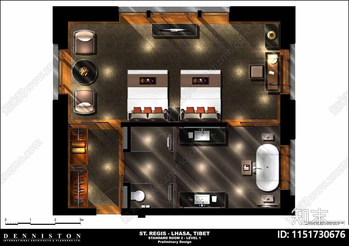 Denniston丹尼斯顿瑞吉度假酒店建筑cad施工图下载【ID:1151730676】