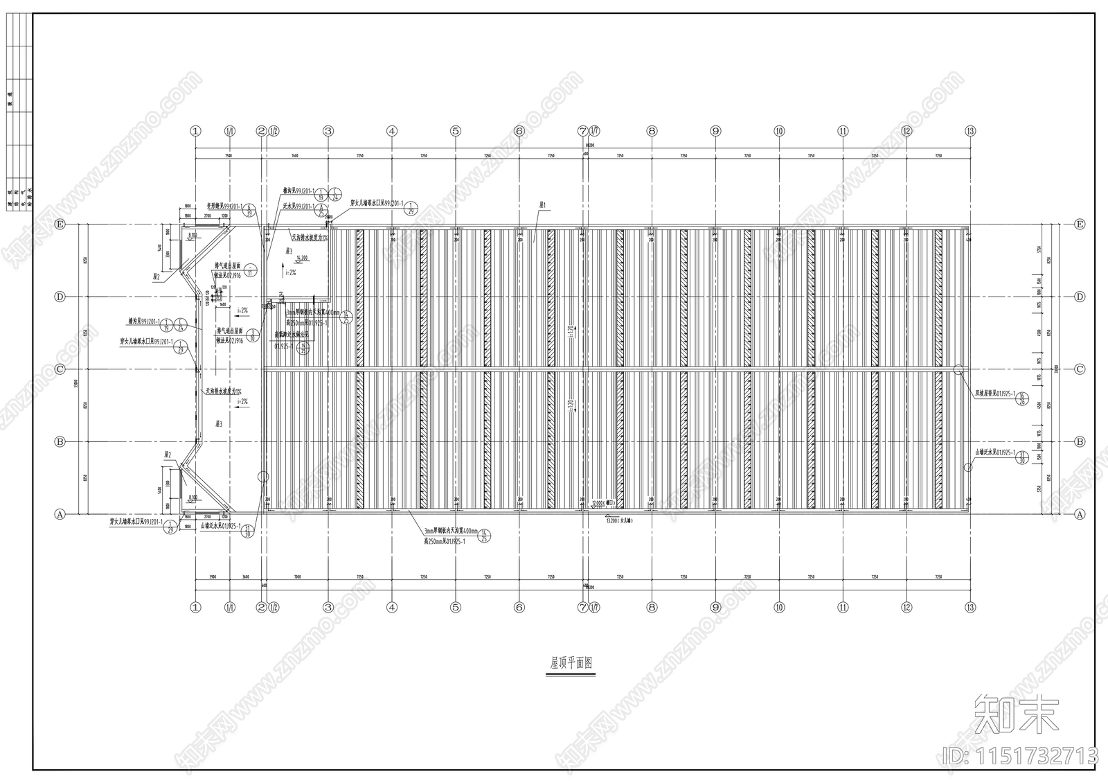 厂房建筑cad施工图下载【ID:1151732713】