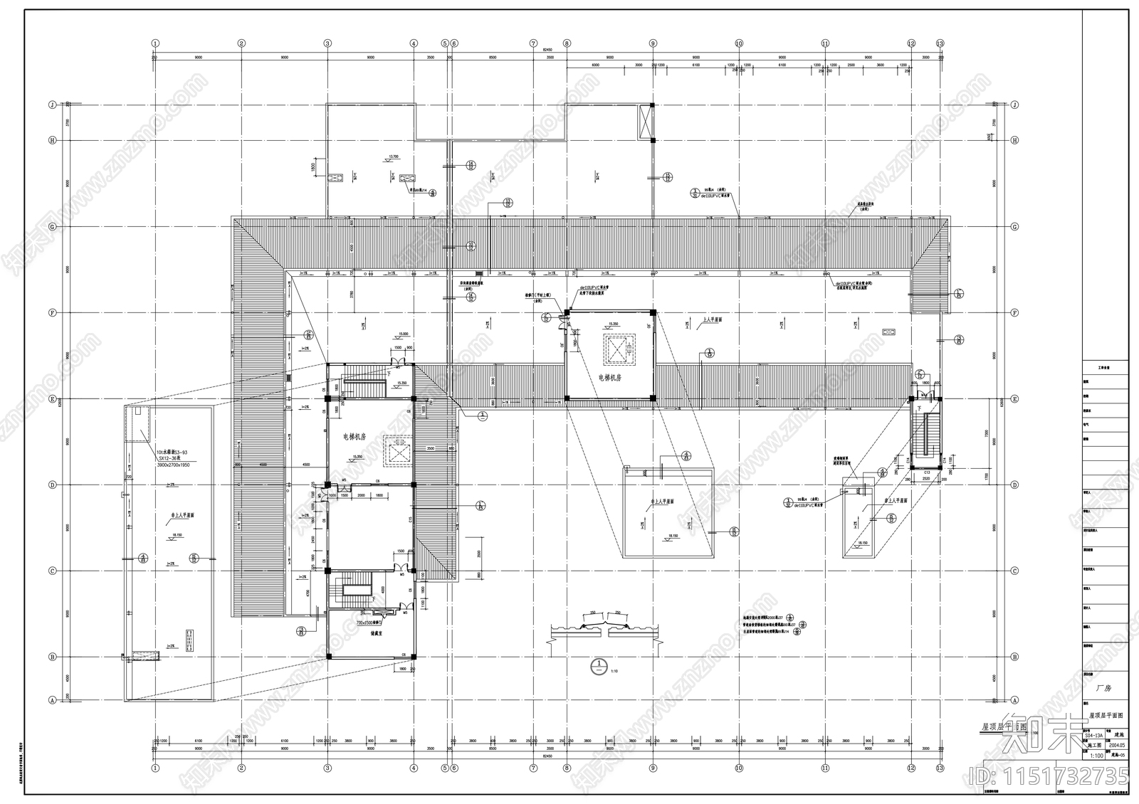 别墅式厂房建筑施工图下载【ID:1151732735】