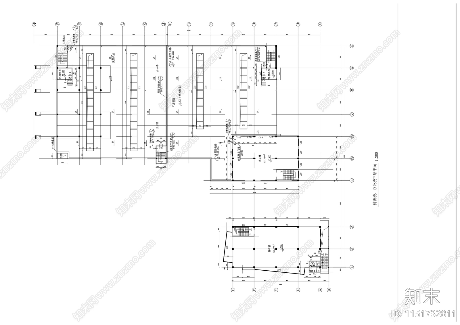 厂房建筑cad施工图下载【ID:1151732811】