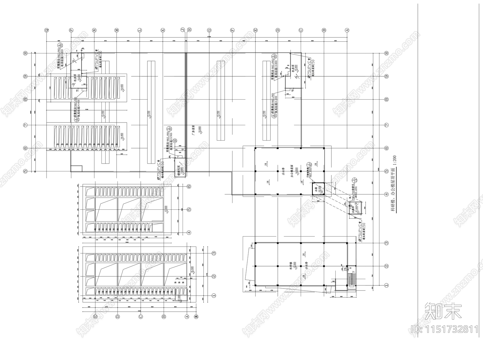 厂房建筑cad施工图下载【ID:1151732811】