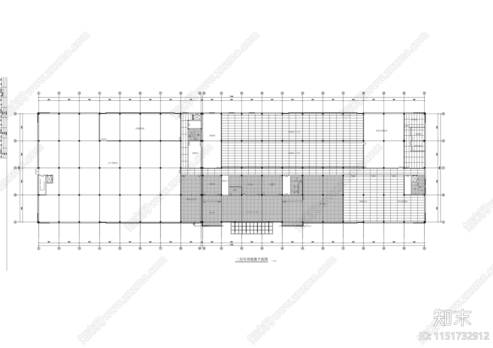 二层丙类厂房建筑cad施工图下载【ID:1151732912】