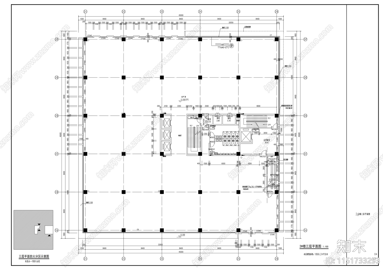 高层厂房建筑施工图下载【ID:1151733293】