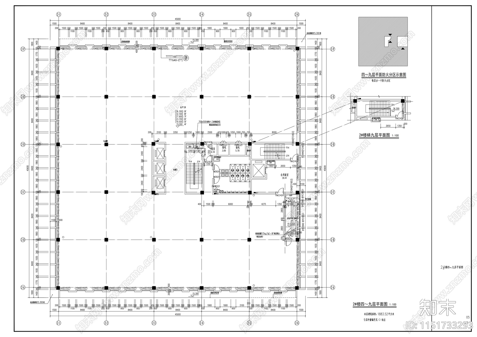 高层厂房建筑施工图下载【ID:1151733293】