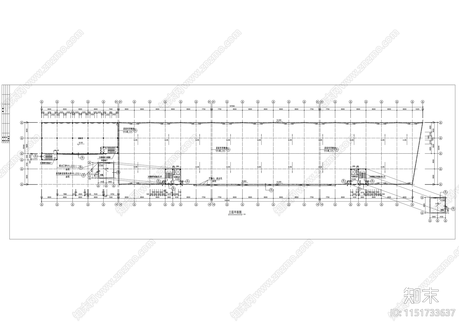 车间建筑cad施工图下载【ID:1151733637】