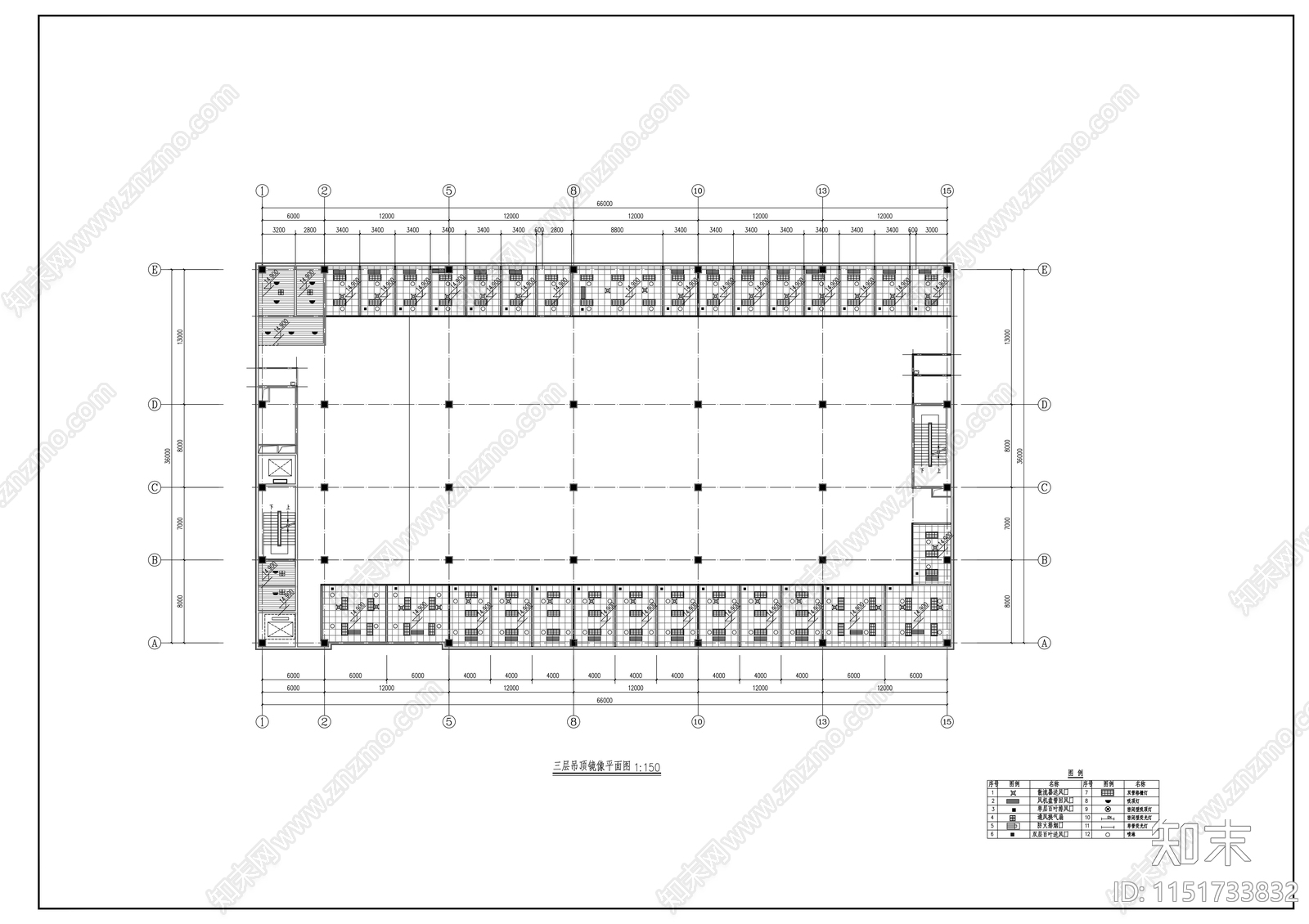 汽车生产车间建筑设计cad施工图下载【ID:1151733832】