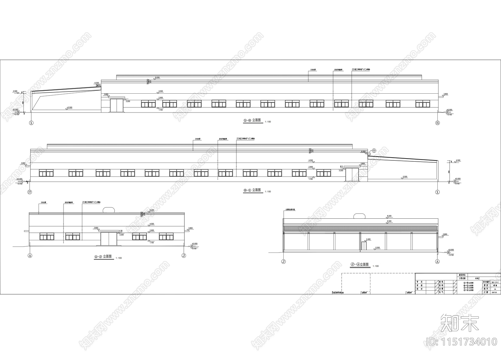 台商化纺工厂厂房建筑cad施工图下载【ID:1151734010】