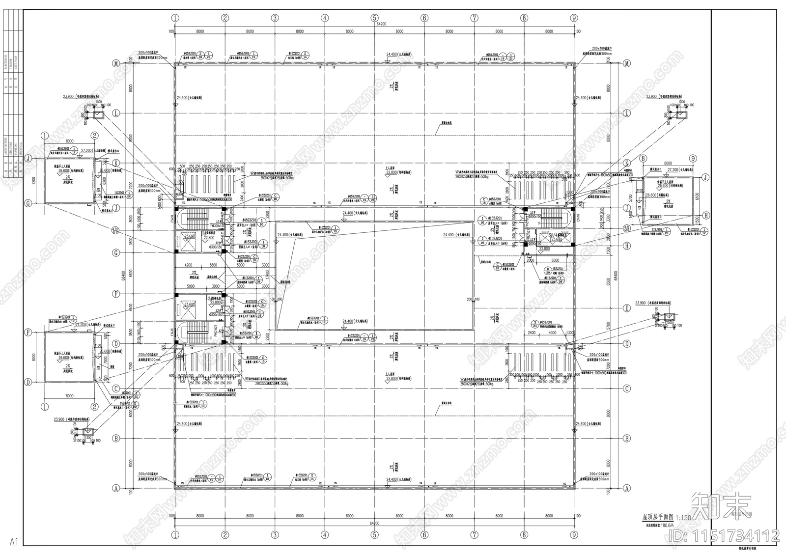 医药生产车间建筑cad施工图下载【ID:1151734112】