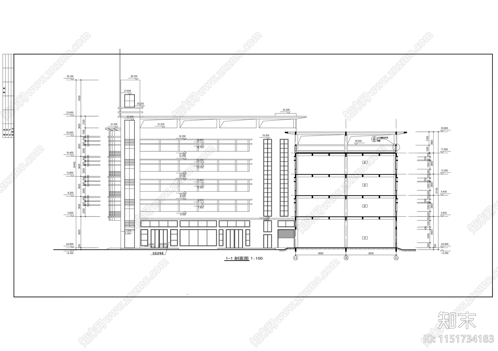 综合厂房建筑cad施工图下载【ID:1151734183】