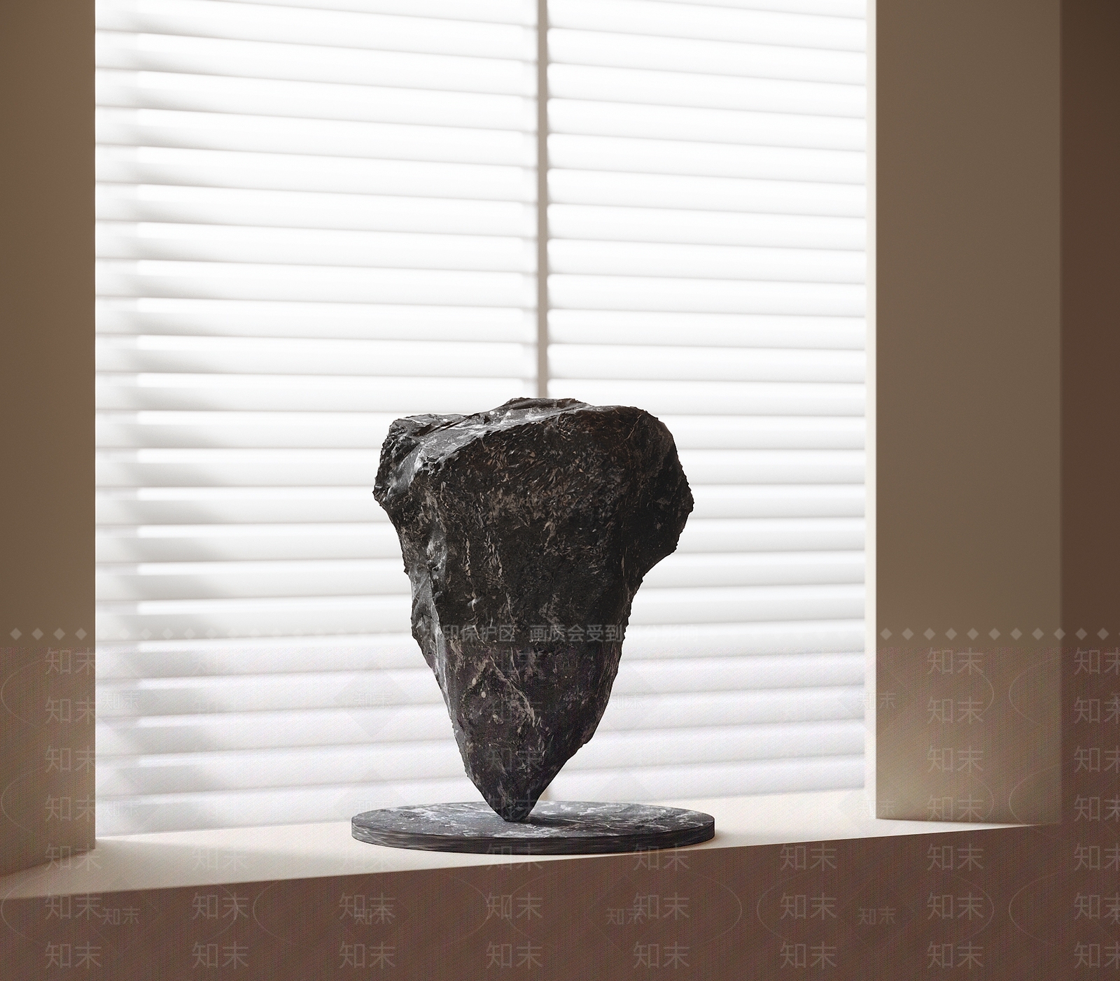 现代石头雕塑装置SU模型下载【ID:1151737411】