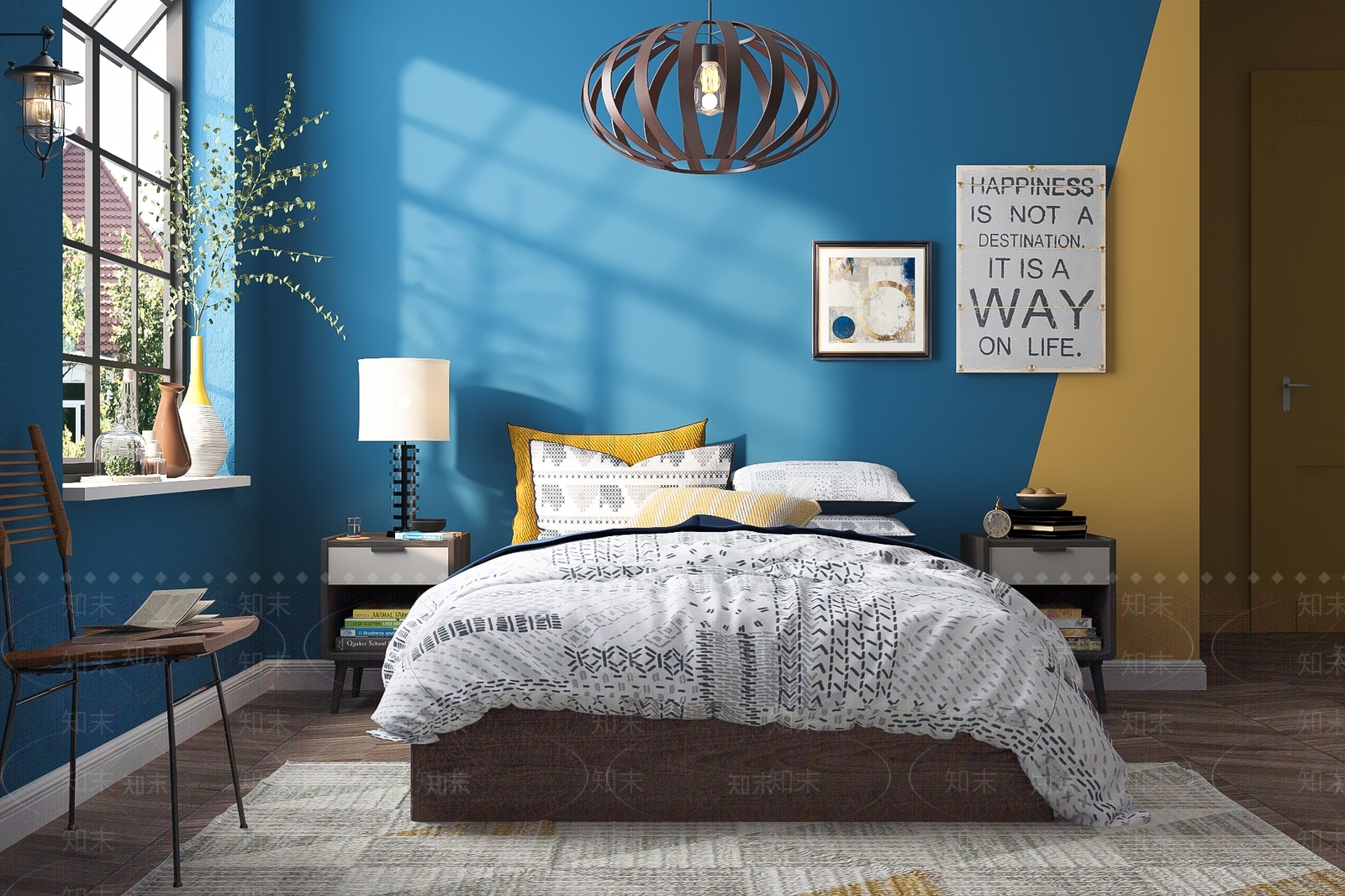地中海简约卧室3D模型下载【ID:1151741367】
