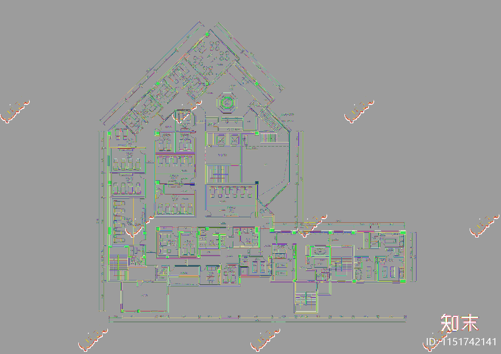 足浴城cad施工图下载【ID:1151742141】